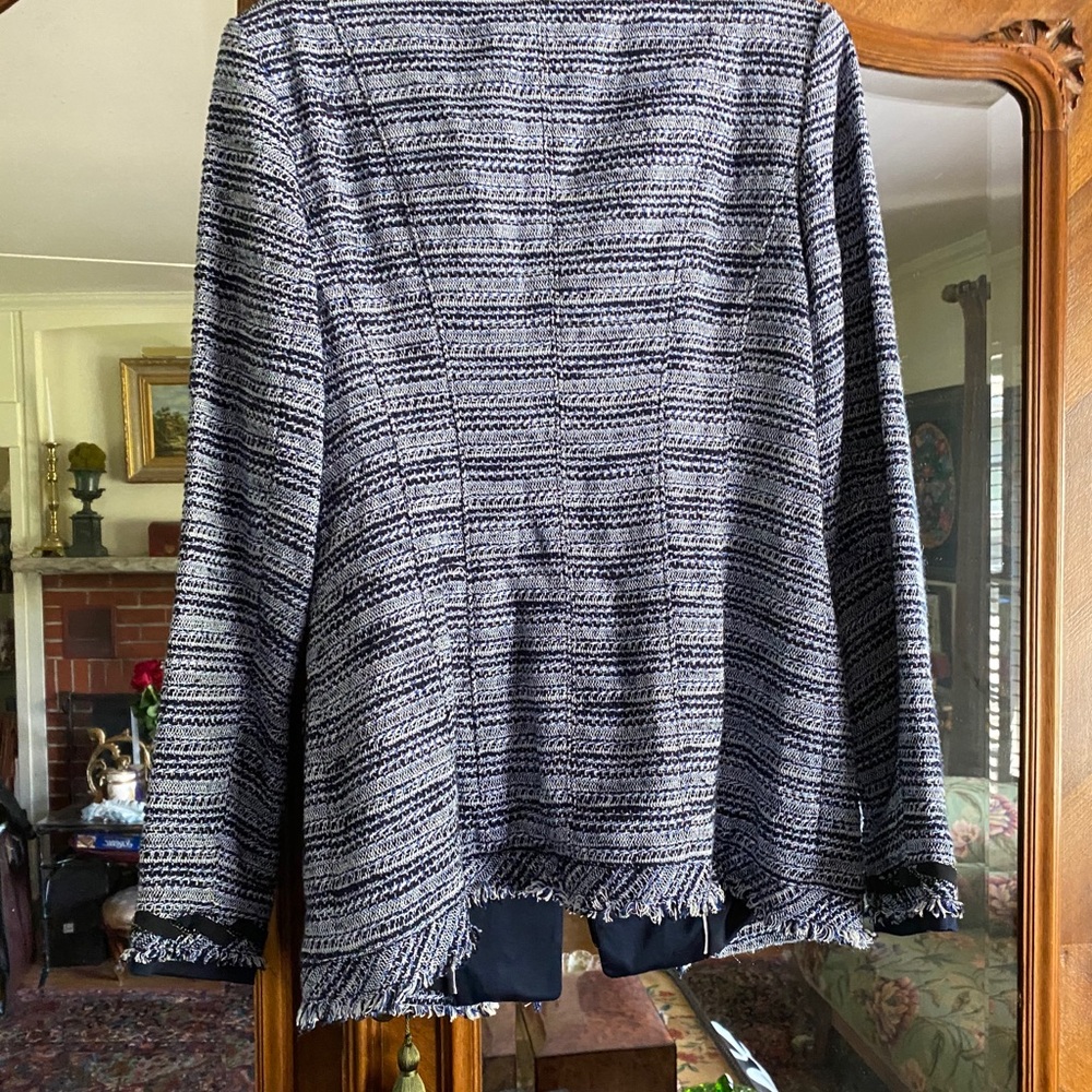 WHITE HOUSE BLACK MARKET tweed blazer NWOT sz 10 - Picture 4 of 7